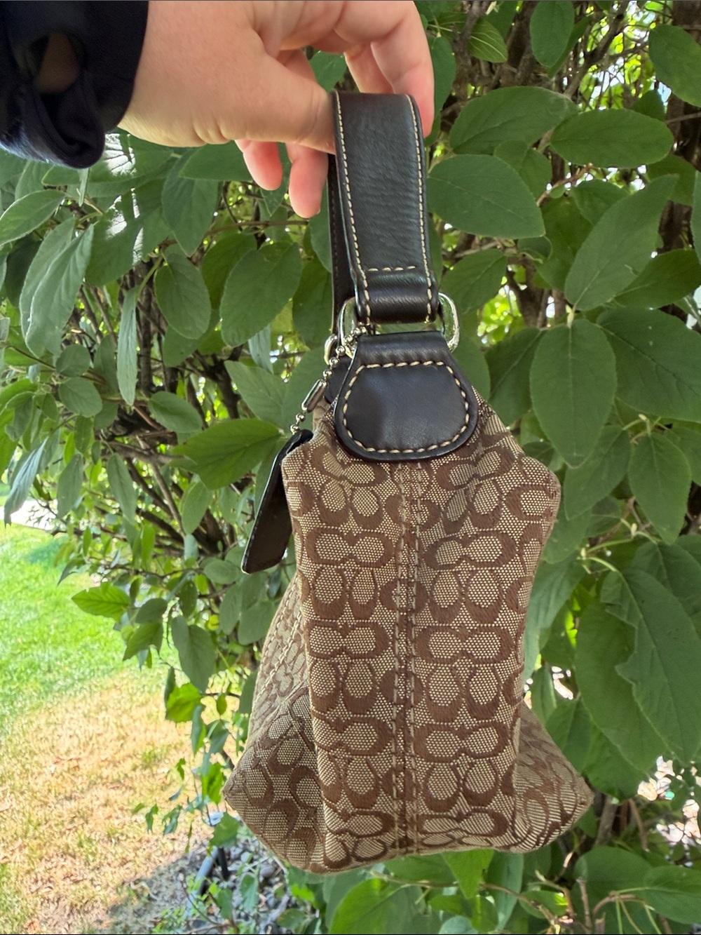 Coach Brown Signature Canvas small bag - Picture 2 of 7